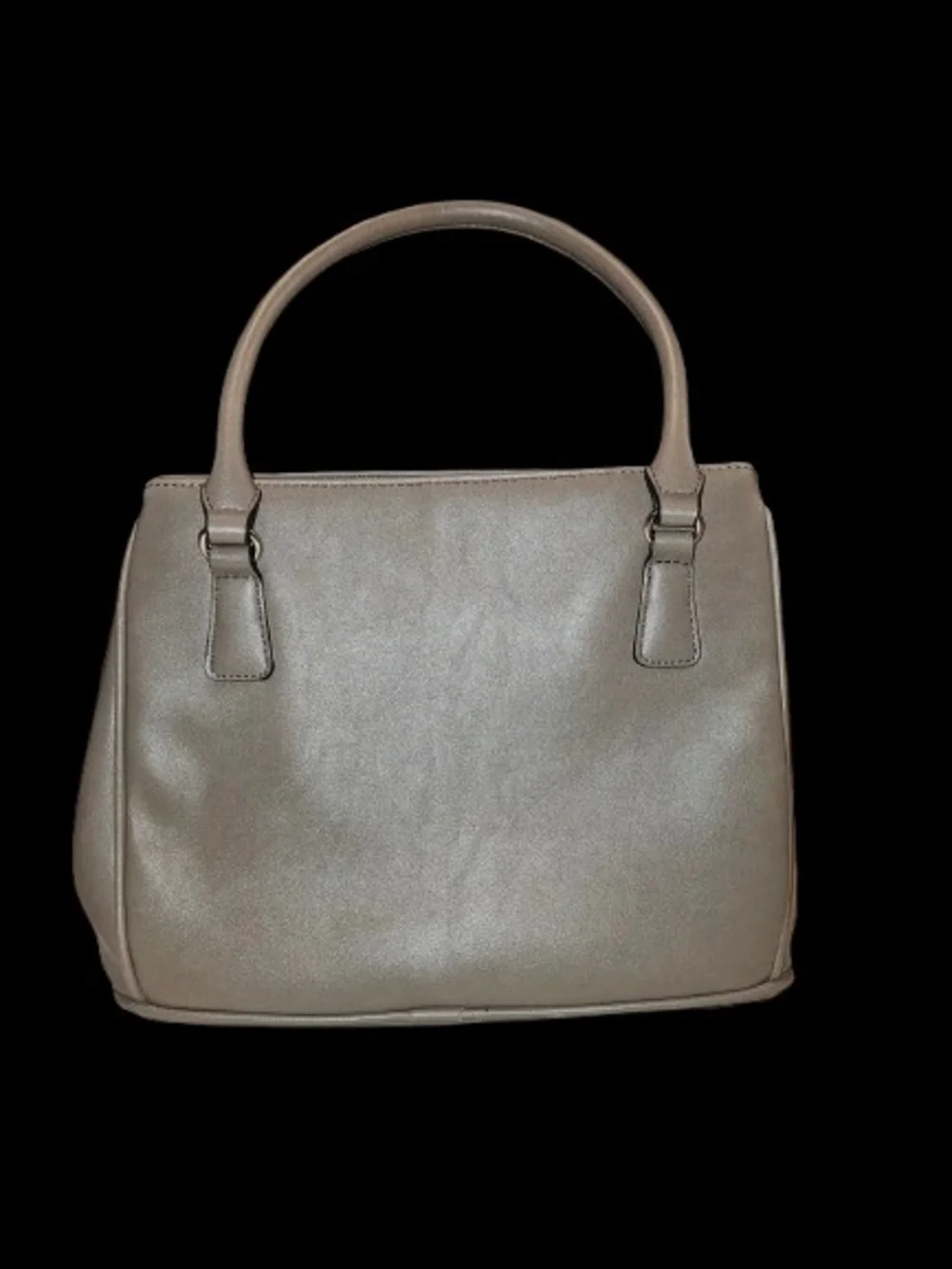 Nine West Gray Quilted Satchel Shoulder Bag Chevron Diamond Top Handle Purse